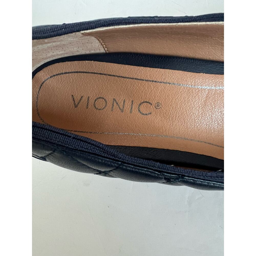 Vionic Ruby Olympia Quilted Leather Navy Blue Cap… - image 7